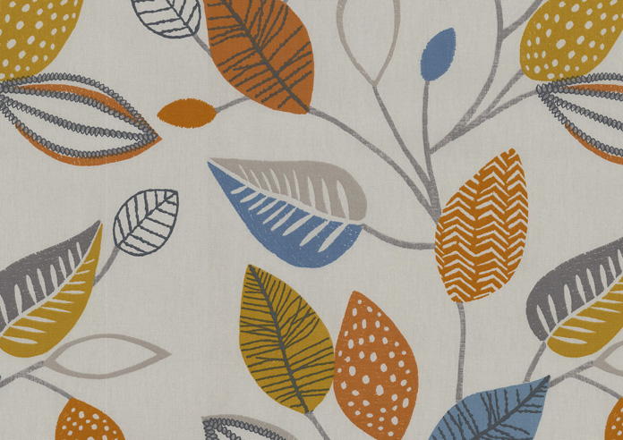 Forest Leaves, Tangerine - Made to Measure Curtains - Image 8